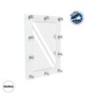 GloboStar® MAKEUP MIRROR-60x90-4 Μοντέρνος Καθρέπτης Μακιγιάζ με Πλαίσιο Φυσικού Ξύλου με Διακόπτη On-Off 10 x E27 AC220-240V - Μ60 x Π7 x Υ90cm - Λευκή Λάκα
